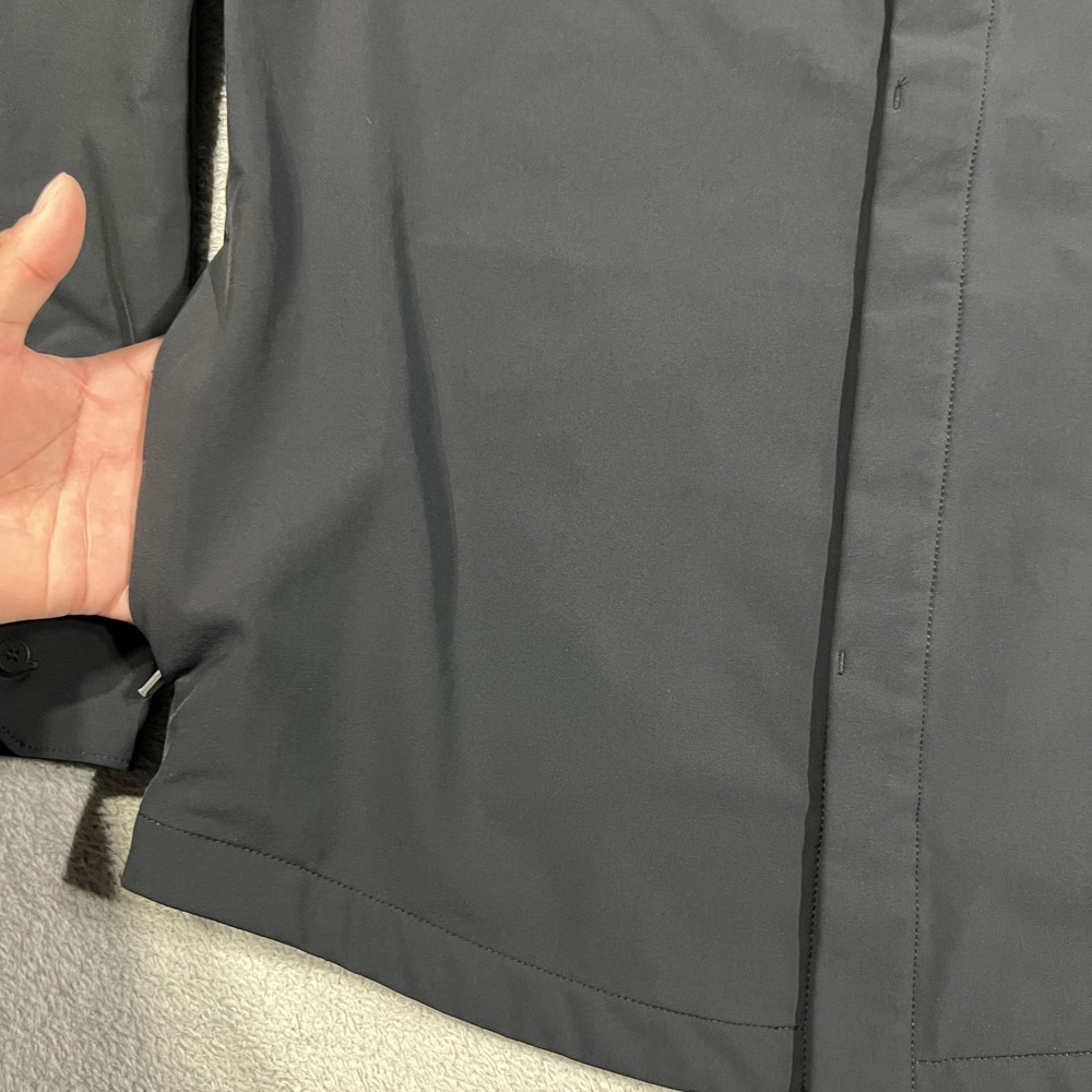 BYLT Tech Nylon Shirt Jacket Mens Large Black Button Up Long Sleeve Layering - Picture 4 of 16